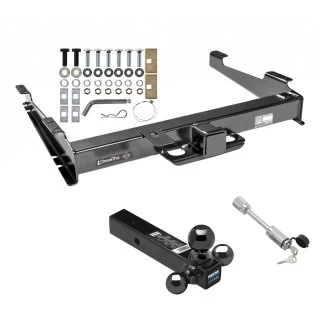Class 5 Trailer Tow Hitch For 00-06 Chevy Suburban GMC Yukon XL 2500 w/ 1-7/8" 2" 2-5/16" Tri-Tow-Ball Mount and Towing Lock