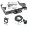 Class 5 Trailer Tow Hitch For 99-25 Ford F-350 F-450 F-550 Super Duty w/ 7-Way Wiring Harness and Bracket For Models w/ Factory 4-Flat