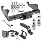 Custom Fit Trailer Hitch7-Way Wiring Harness (Plug & Play)5" Drop Ball Mount 2-5/16" and 2" Chrome Ball Dogbone Style Towing Lock Installation Hardware Installation Instructions 45516 74682 45123 63836 63830 63252 Draw-Tite Trailer To Class 5 Trailer Tow Hitch For 02-17 F-350 F-450 F-550 Super Duty Cab & Chassis w/ 7-Way Wiring 2-5/16" and 2" Balls 5" Drop Mount and Towing Lock