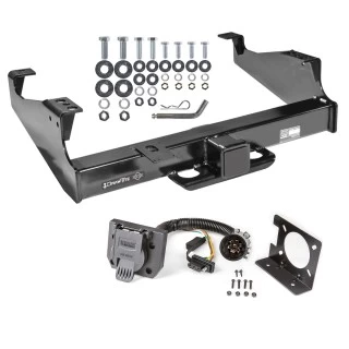 Class 5 Trailer Tow Hitch For 99-25 Ford F-350 F-450 F-550 Super Duty Cab & Chassis w/ 7-Way Wiring Harness