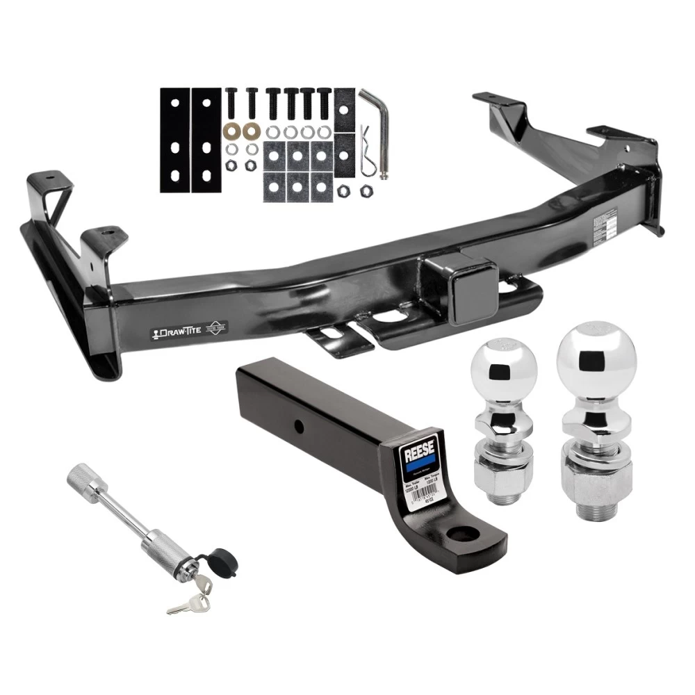 45517 45122 63836 63830 63252 Draw-Tite Trailer Tow Hitch 01-10 Chevy Silverado GMC Sierra 2500 3500 2-5/16" and 2" Balls 3" Drop Mount and Towing Lock 01 02 03 04 05 06 07 08 09 10 2001 2002 2003 2004 2005 2006 2007 2008 2009 2010 Class 5 Trailer Tow Hitch For 01-10 Chevy Silverado GMC Sierra 2500 3500 w/ 2-5/16" and 2" Balls 3" Drop Mount and Towing Lock