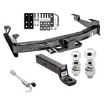 45517 45122 63836 63830 63252 Draw-Tite Trailer Tow Hitch 01-10 Chevy Silverado GMC Sierra 2500 3500 2-5/16" and 2" Balls 3" Drop Mount and Towing Lock 01 02 03 04 05 06 07 08 09 10 2001 2002 2003 2004 2005 2006 2007 2008 2009 2010 Class 5 Trailer Tow Hitch For 01-10 Chevy Silverado GMC Sierra 2500 3500 w/ 2-5/16" and 2" Balls 3" Drop Mount and Towing Lock