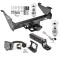 Class 5 Trailer Tow Hitch For 11-23 Dodge RAM 1500 2500 3500 Except Mega Cab w/  7-Way Wiring 2-5/16" and 2" Balls 3" Drop Mount and Towing Lock