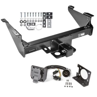 Class 5 Trailer Tow Hitch For 11-23 Dodge RAM 1500 2500 3500 Except Mega Cab w/ 7-Way Wiring Harness Kit
