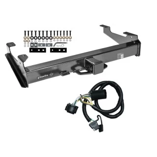Class 5 Trailer Tow Hitch For 01-10 Chevy Silverado GMC Sierra 2500 HD 3500 HD 07-07 Classic 8 Foot Bed w/ Wiring Harness Kit