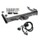 Class 5 Trailer Tow Hitch For 01-10 Chevy Silverado GMC Sierra 2500 HD 3500 HD 07-07 Classic 8 Foot Bed w/ Wiring Harness Kit