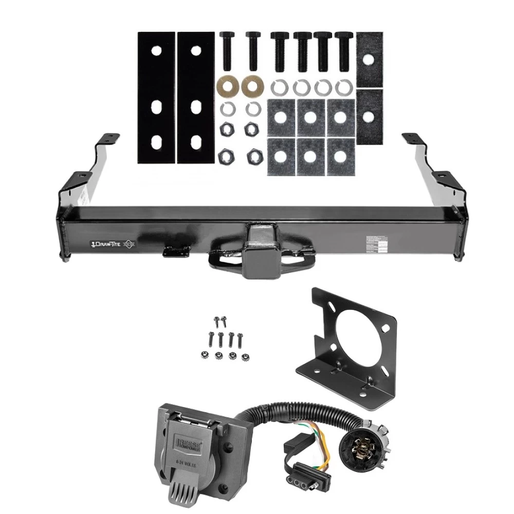 Custom Fit Trailer Hitch Wiring Harness (Plug & Play) Installation Hardware Installation Instructions 45519 74682 Draw-Tite Class 5 18K Trailer Hitch Wiring Kit 01-10 Chevy Silverado GMC Sierra 2500 3500 7-Way Pin Blade RV 4-Flat Plug Harness Light B Class 5 18K Trailer Hitch w/ Wiring Kit For 01-10 Chevy Silverado GMC Sierra 2500 3500 7-Way Pin Blade RV 4-Flat Plug Harness Light w/ Bracket