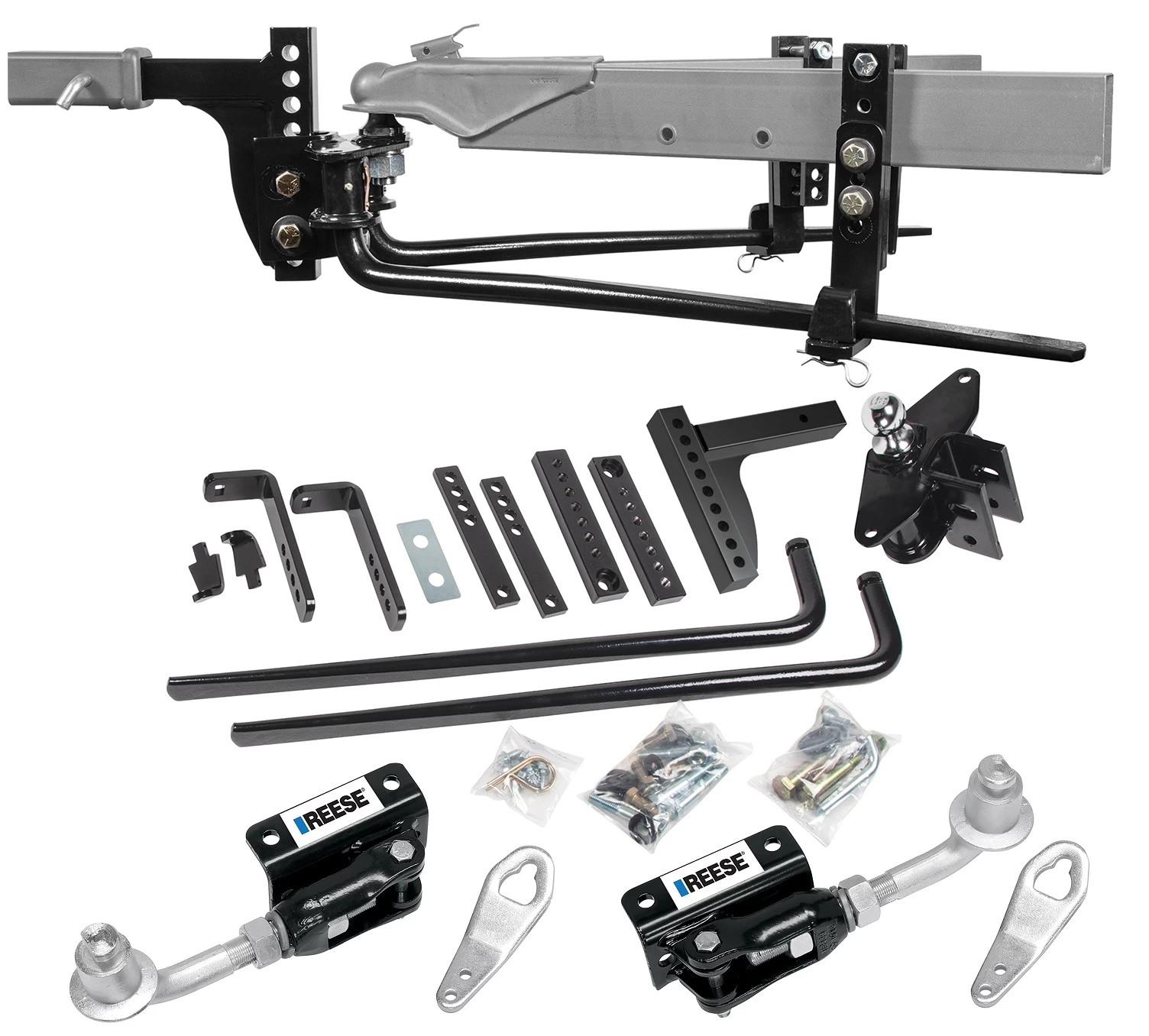 thumbnail image 2 of Chrome Weight Distribution Hitch With Sway Control – 14,000 Lb GTW, 4-Inch Drop/Rise, 2-5/16 Ball 2 of 6