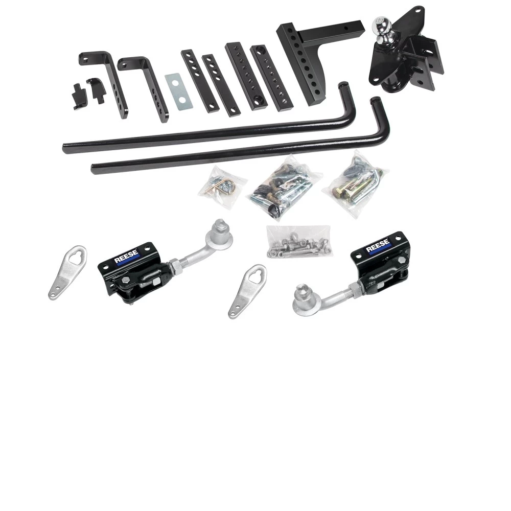 Reese 6,000 Lbs Trailer Weight Distribution Hitch Kit w/ Head, Dual Cam Sway Control, Deep Drop Shank, 2-5/16" Ball, Spring Bars, Control Brackets and Lift-Assist Bar, Hardware - Reduce Sway on Travel Trailer
