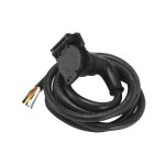 Right Angle 7-Way RV Round Tow Plug Harness Molded Car End w/ 7 ft Cable