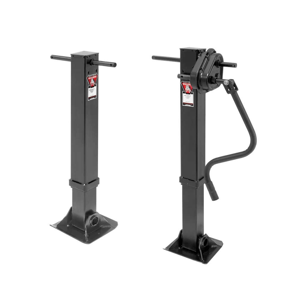 Bulldog 2-Speed 90,000 lbs. Tandem Landing Gear Trailer Jacks 17" Lift - Weld-On w/ Crank