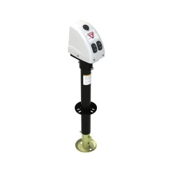 Bulldog A-Frame Powered Drive Trailer Jack 3,500 lbs - 14" Lift - Drop Leg - White Cover