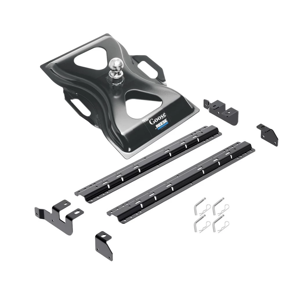 Reese Quick Install Rail Kit and 25K Gooseneck Hitch For 14-19 RAM 2500 Custom Fit No Drill Base Rails For Gooseneck Trailer