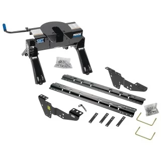 Reese Quick Install Rail Kit and 20K 5th Wheel Hitch For 1999-2018 Chevy Silverado GMC Sierra 1500 (2019 LD and Legacy only) Custom Fit No Drill Base Rails For 5th Wheel and Trailer Fifth