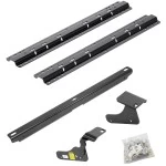 Reese Quick Install Rail Kit and 16K Dual Jaw 5th Wheel Hitch For 2009-2018 Dodge Ram 1500 2019-2024 Ram 1500 Classic Old Body Custom Fit No Drill Base Rails For 5th Wheel and Trailer Fifth