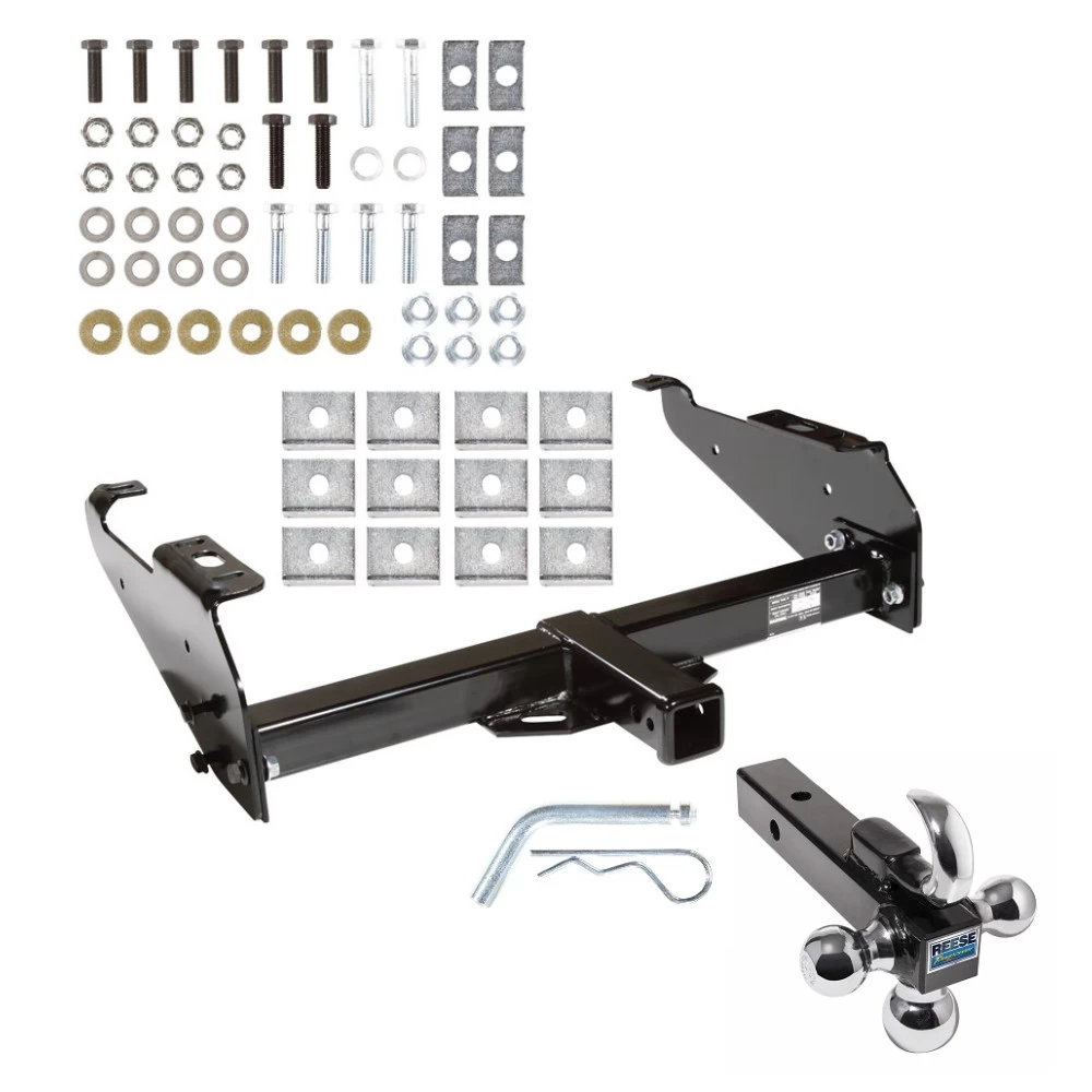 Custom Fit Trailer Hitch Tri-Ball Trailer Hitch Ball Mount w/ Pin/Clip 51016 7031400 63240 Pro Series Trailer Tow Hitch Receiver MultiFit 6K Class IV Chevy GMC C/Kd F Series Dodge Ram w/Tri-Ball Triple Ball 1-7/8" 2" 2-5/16" 63 64 65 66 67 Trailer Tow Hitch Receiver For MultiFit 6K Class IV For Chevy GMC C/K Ford F Series Dodge Ram w/Tri-Ball Triple Ball 1-7/8" 2" 2-5/16"
