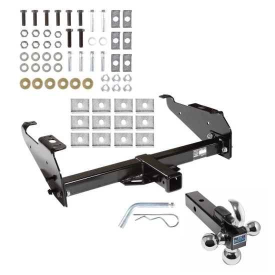 Custom Fit Trailer Hitch Tri-Ball Trailer Hitch Ball Mount w/ Pin/Clip 51016 7031400 63240 Pro Series Trailer Tow Hitch Receiver MultiFit 6K Class IV Chevy GMC C/Kd F Series Dodge Ram w/Tri-Ball Triple Ball 1-7/8" 2" 2-5/16" 63 64 65 66 67 Trailer Tow Hitch Receiver For MultiFit 6K Class IV For Chevy GMC C/K Ford F Series Dodge Ram w/Tri-Ball Triple Ball 1-7/8" 2" 2-5/16"