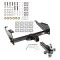 Trailer Tow Hitch Receiver For MultiFit 6K Class IV For Chevy GMC C/K Ford F Series Dodge Ram w/Tri-Ball Triple Ball 1-7/8" 2" 2-5/16"