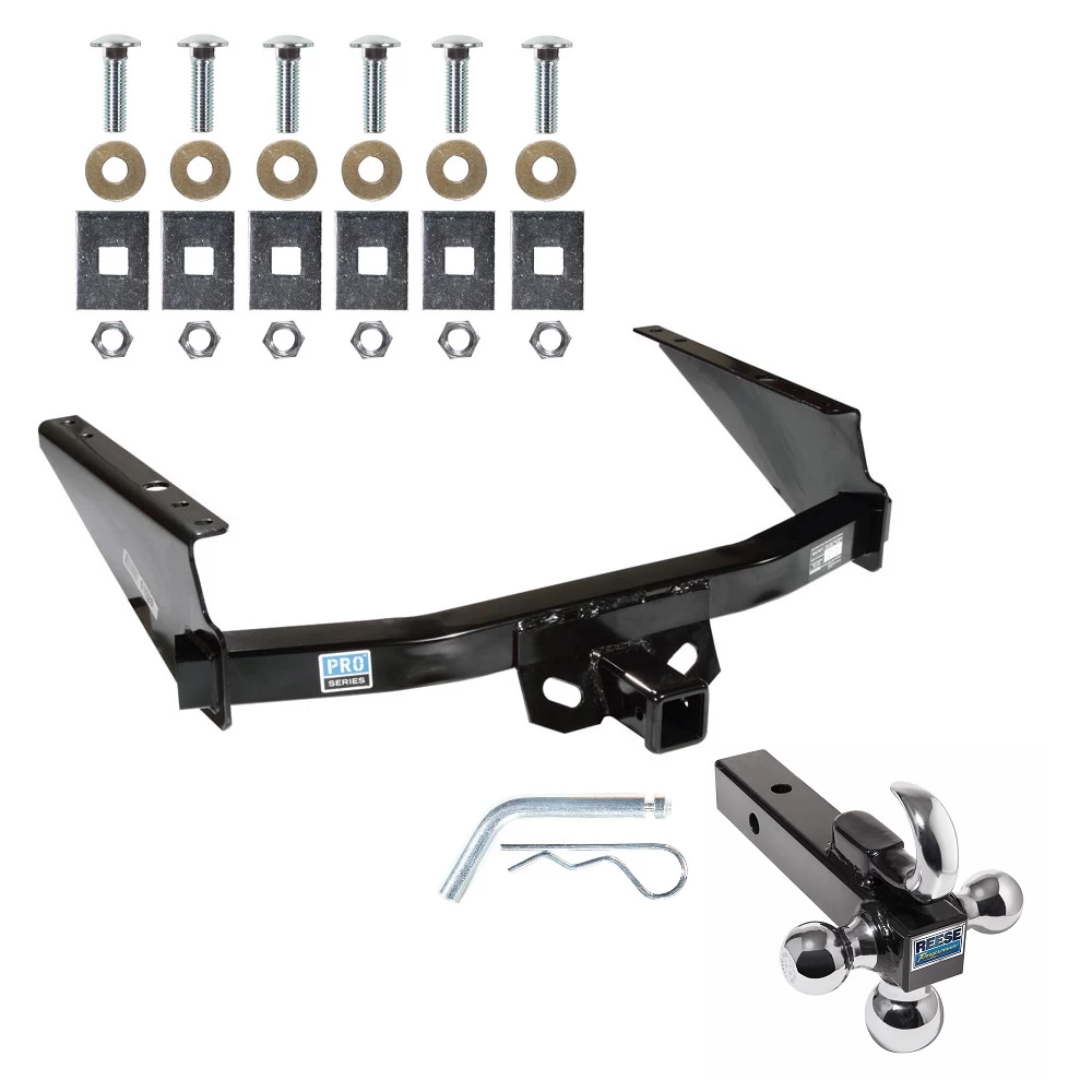 Trailer Tow Hitch Receiver For 97-03 Ford F-150 2004 Heritage 97-99 F-250 w/Tri-Ball Triple Ball 1-7/8" 2" 2-5/16"