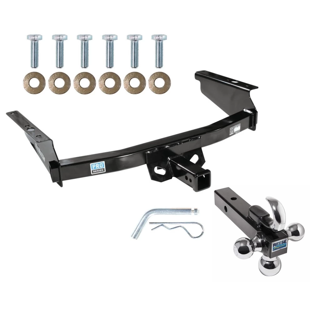 Trailer Tow Hitch Receiver For 02-07 Jeep Liberty w/Tri-Ball Triple Ball 1-7/8" 2" 2-5/16"