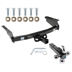 Trailer Tow Hitch Receiver For 02-07 Jeep Liberty w/Tri-Ball Triple Ball 1-7/8" 2" 2-5/16"