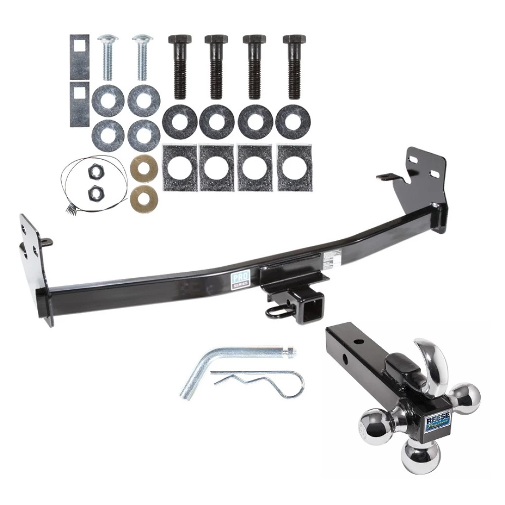 Trailer Tow Hitch Receiver For 04-12 Chevy Colorado GMC Canyon w/Tri-Ball Triple Ball 1-7/8" 2" 2-5/16"