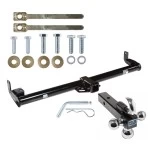 Trailer Tow Hitch Receiver For 97-06 Jeep Wrangler TJ w/Tri-Ball Triple Ball 1-7/8" 2" 2-5/16"