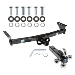 Trailer Tow Hitch Receiver For 05-19 Nissan Frontier 09-12 Suzuki Equator w/Tri-Ball Triple Ball 1-7/8" 2" 2-5/16"