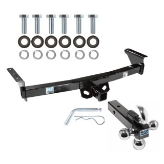 Trailer Tow Hitch Receiver For 05-19 Nissan Frontier 09-12 Suzuki Equator w/Tri-Ball Triple Ball 1-7/8" 2" 2-5/16"