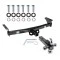Trailer Tow Hitch Receiver For 05-19 Nissan Frontier 09-12 Suzuki Equator w/Tri-Ball Triple Ball 1-7/8" 2" 2-5/16"