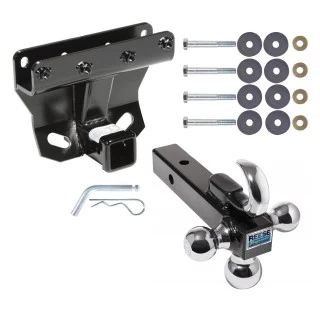 Trailer Tow Hitch Receiver For 05-10 Jeep Grand Cherokee WK 06-10 Commander w/Tri-Ball Triple Ball 1-7/8" 2" 2-5/16"