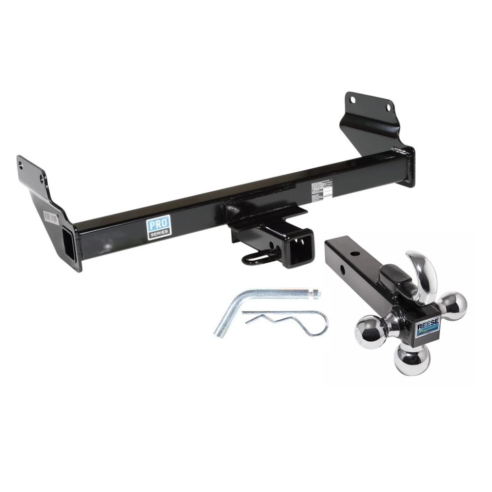 Trailer Tow Hitch Receiver For 11-21 Jeep Grand Cherokee WK2 w/Tri-Ball Triple Ball 1-7/8" 2" 2-5/16"