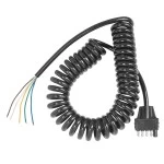 5-Flat Trailer End Connector 11 ft Long, Coiled