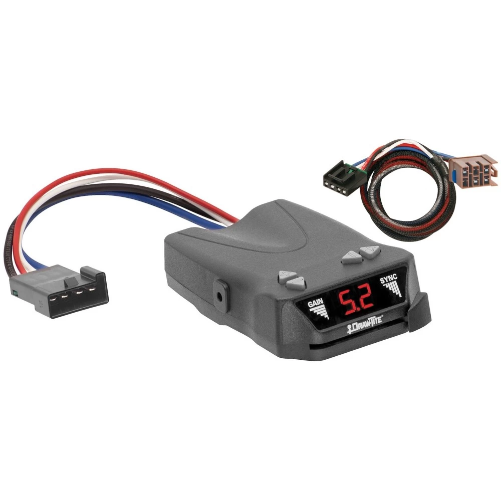 Trailer Brake Control for 03-07 Chevy Silverado 1500 2500 3500 03-04 Chevy Silverado 2500 w/ Plug Play Wiring Adapter Draw-Tite Activator Electric Trailer Brakes Module Box Controller 1-4 Axle