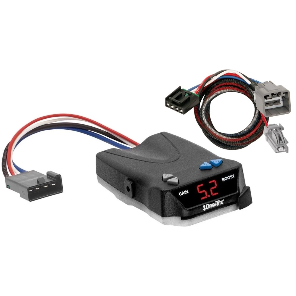 Trailer Brake Control for 13-14 Dodge Ram 1500 2500 3500 4500 5500 w/ Plug Play Wiring Adapter I-Command Draw-Tite Electric Proportional Trailer Brakes Module Box Controller