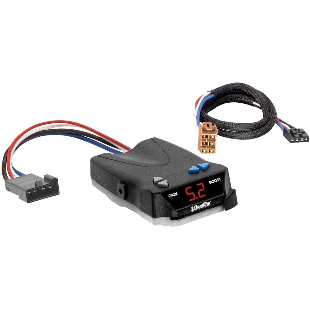 Trailer Brake Control for 99-02 Chevy Silverado GMC Sierra 1500 2500 LD 01-02 1500 HD 2500 HD 3500 w/ Plug Play Wiring Adapter I-Command Draw-Tite Electric Proportional Trailer Brakes Module Box Controller
