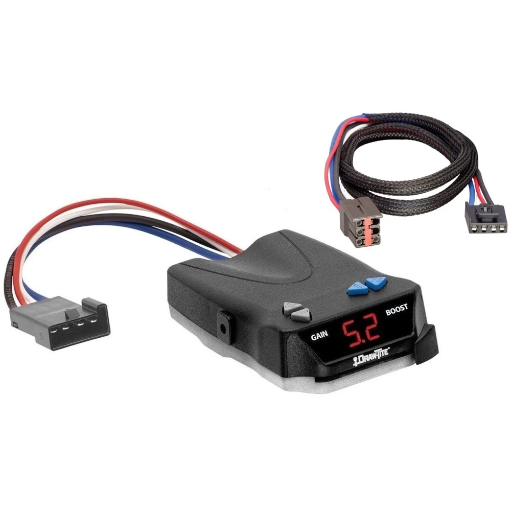 Trailer Brake Control for 99-04 Ford F-250 F-350 F-450 F550 w/ Plug Play Wiring Adapter I-Command Draw-Tite Electric Proportional Trailer Brakes Module Box Controller
