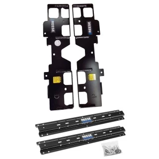 Reese Outboard Quick Install Rail Kit For 19-23 Silverado 1500 Sierra 1500 New Body Custom Fit No Drill Base Rails For 5th Wheel and Gooseneck Trailer Hitch Fifth