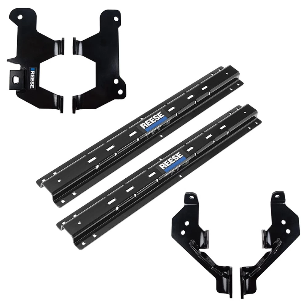 Reese Outboard Quick Install Rail Kit For 2019-2024 Ram 1500 New Body Custom Fit No Drill Base Rails For 5th Wheel and Gooseneck Trailer Hitch Fifth