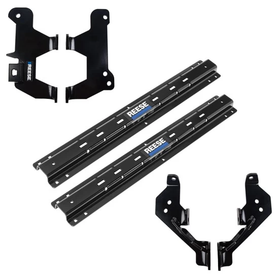 Reese Outboard Quick Install Rail Kit For 2019-2024 Ram 1500 New Body Custom Fit No Drill Base Rails For 5th Wheel and Gooseneck Trailer Hitch Fifth