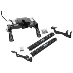 Reese Outboard Quick Install Rail Kit and 16K Dual Jaw 5th Wheel Hitch For 2015-2023 Ford F150 Custom Fit No Drill Base Rails For 5th Wheel and Trailer Fifth