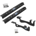 Reese Outboard Quick Install Rail Kit and 16K Dual Jaw 5th Wheel Hitch For 2015-2023 Ford F150 Custom Fit No Drill Base Rails For 5th Wheel and Trailer Fifth
