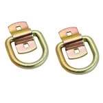 Dual Forged Heavy Duty 12K D-Rings w/Bolt-On Bracket 1/2" Thick Rod Anchor Tie Down Truck Trailer (Qty:2)