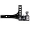 63070 Draw-Tite Adjustable Trailer Hitch Ball Mount 14000 lbs. Capacity Heavy Duty Fits 2 inch Receiver 4-3/4 inch Drop Black Adjustable Tri Ball Triple 1-7/8", 2", & 2-5/16" Tow Balls Ball Mount Draw-Bar System w/Step 2" Sq. Shank