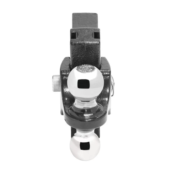 Adjustable Dual Ball Mount Draw-Bar System 2" Sq. Shank 2" Tow Ball 10000 lbs 2-5/16" Ball 14000 lbs 