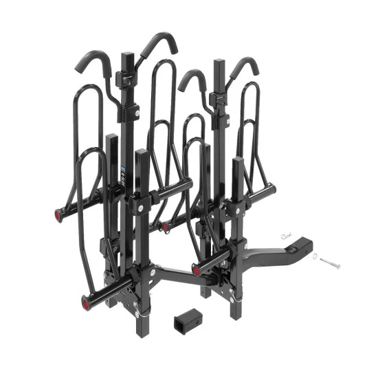Pro Series Q-Slot 4 Bike Rack Carrier Rear Hitch Mount 2 Inch Rail Rack Platform Style Truck SUV Adult or Child
