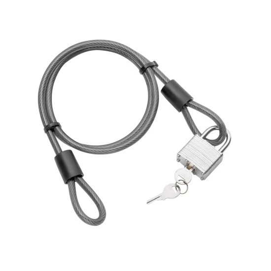 Tow Ready 4 Foot Cable Lock For Bike Wheels Snowboard Bindings Spare Tires Ladders Tools and others 8mm Braided Steel Cable