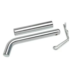 Trailer Hitch Lock Tongue Tow Receiver Bent Pin 5/8" for 3" Sq. Class V Receivers, 4" Span, Sleeved to 3/4"  Trailer Hitch Lock Tongue Tow Receiver Bent Pin 5/8" for 3" Sq. Class V Receivers, 4" Span, Sleeved to 3/4"