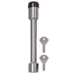 Trailer Hitch Lock Tongue Tow Receiver w/ Pick Proof Key 5/8" and 3/4" Pin 4" Span Fits 3" Receivers Zinc