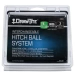 63803 Draw-Tite Interchangeable Trailer Hitch Ball 8000 lbs. Capacity Chrome Interchangeable Trailer Hitch Ball 1" Shank 1-7/8" 2" and 2-5/16" Balls 8000 lbs. Tow